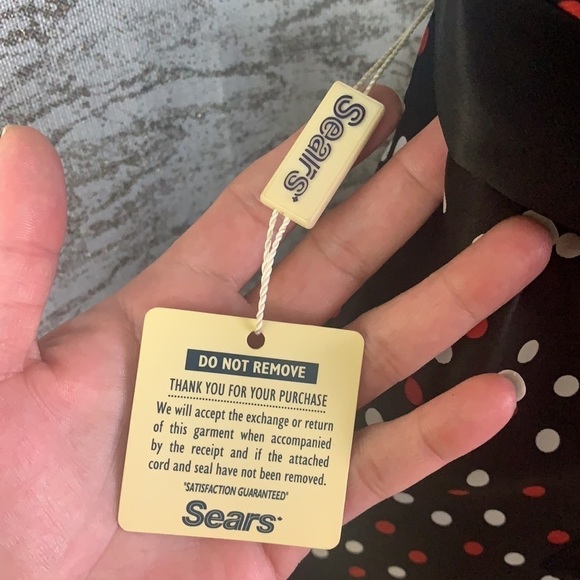 Jessica black polka dot white/pink cocktail halter dress size 10 - Picture 11 of 14